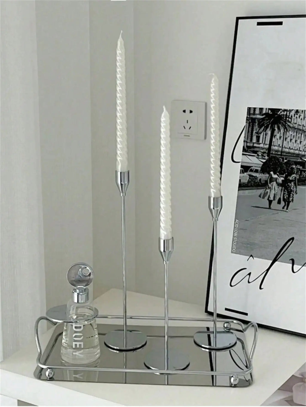 Black Taper Candles 4 Ture Dripless 8 Hrs Clean Burning Candle Sticks Qme