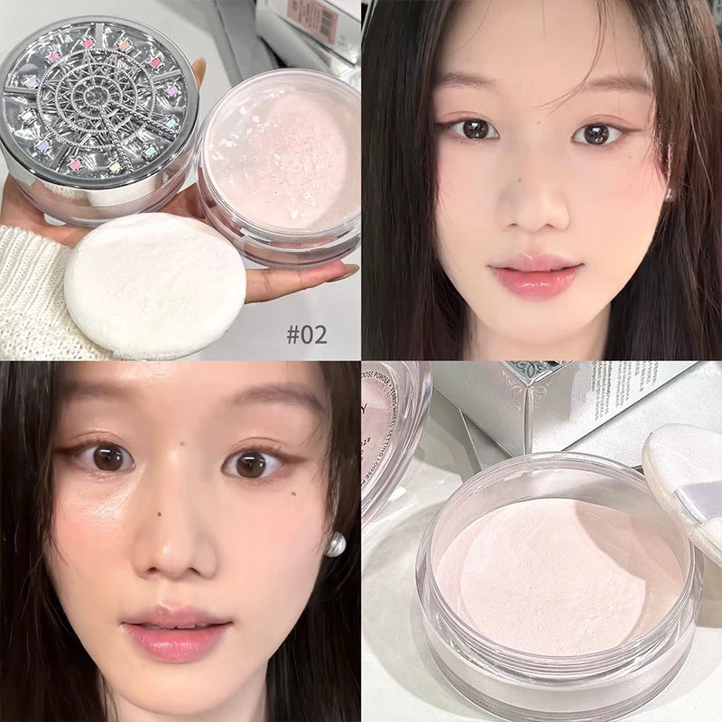 NICEKEY Matte Loose Powder Face Setting Powder Waterproof Oil Control Full Coverage Makeup Translucent Styling Fixer Cosmetics Qme