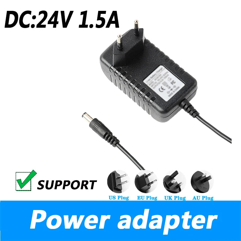 24V 1.5A Power adapter 110V220V DC to 24V 1.5A Power charger DC 24V UK Plug AU Plug Adapter 5.5*2.1mm Qme AU PLUG 24v 1.5A