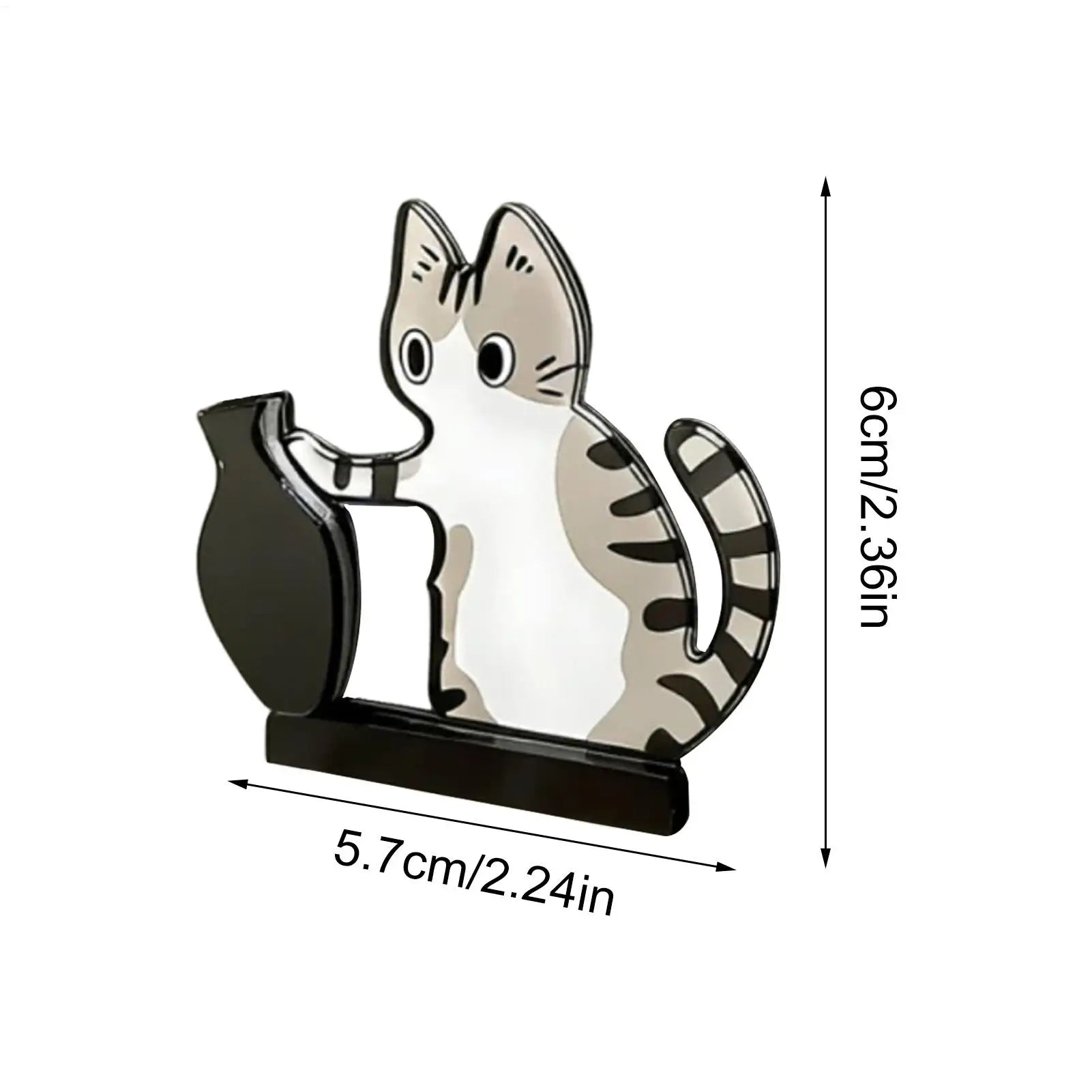 Cat Whisker Fridge Magnet Decorative Acrylic Cute Wide Opening Cat Whiskers Storage Container for Refrigerators Washing Machines Qme