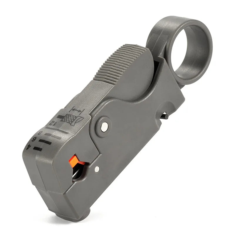 1pc Automatic Multifunctional Wire Stripper And Crimping Tool With Hex Wrench, Plastic Handle Wire Cutter, Double-Blade Wire Str Qme 1pc Gray