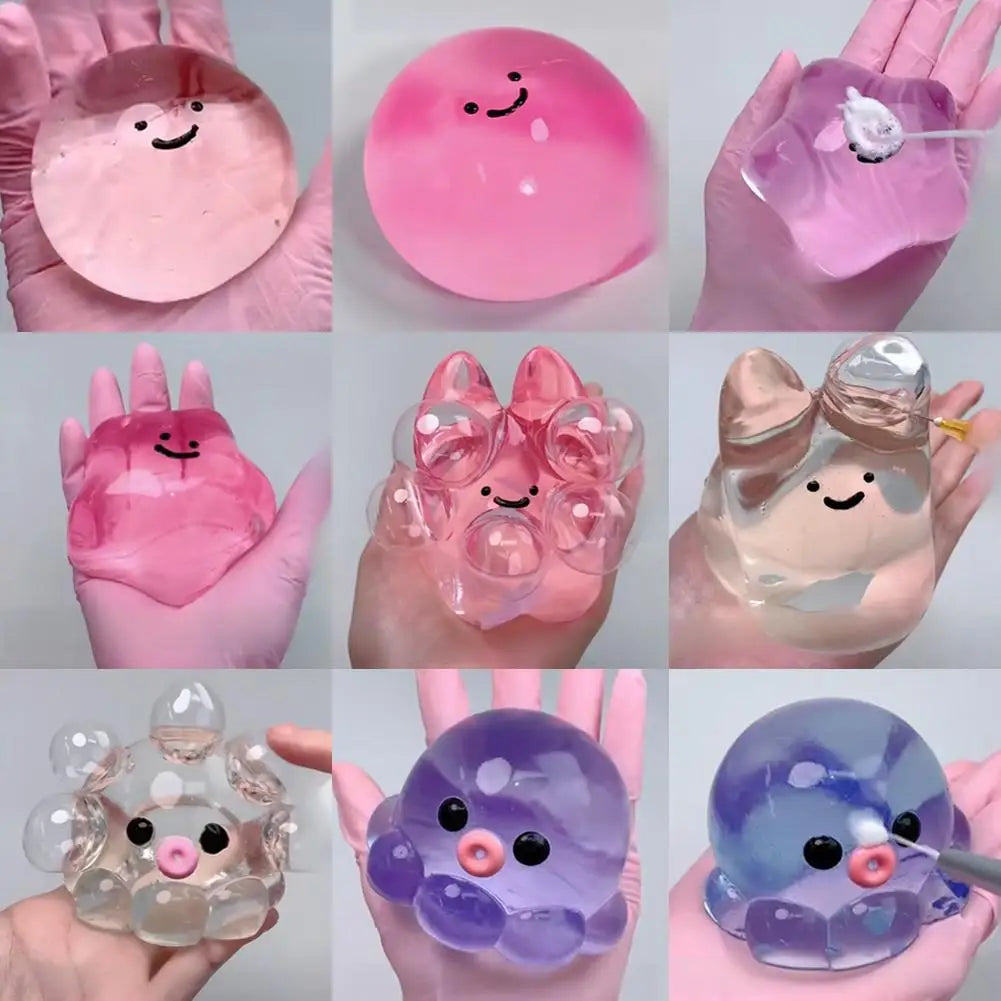 Squishy Toys Silicone Squeeze Toy Stress Relief Cute Soft Anniversary Qme