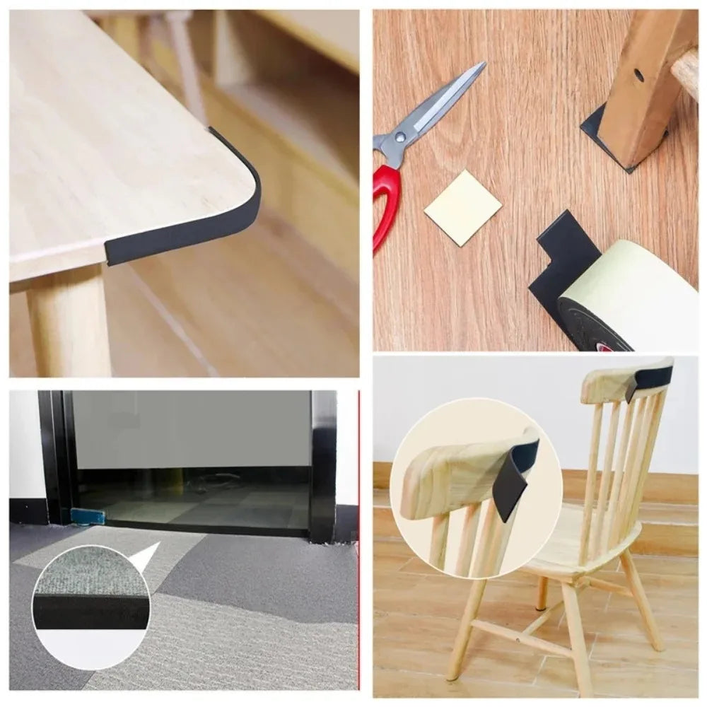 10M black Rubber Sponge Door Window Seal Strip Waterproof Soundproof Self Adhesive Anti-collision Pad EVA Foam Single Sided Tape Qme