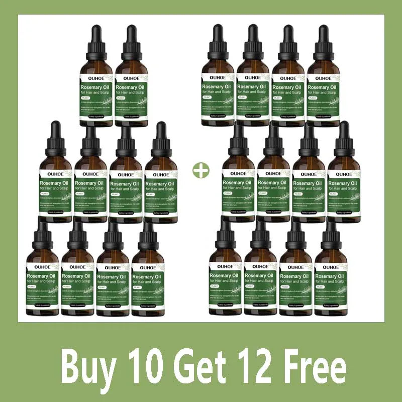 Rosemary Oil for Hair 50ml Scalp Treatment with Coconut Peppermint Oil Nourishing Hair Serum for Shine Strength All Hair Types Qme Buy 10 Get 12 Free