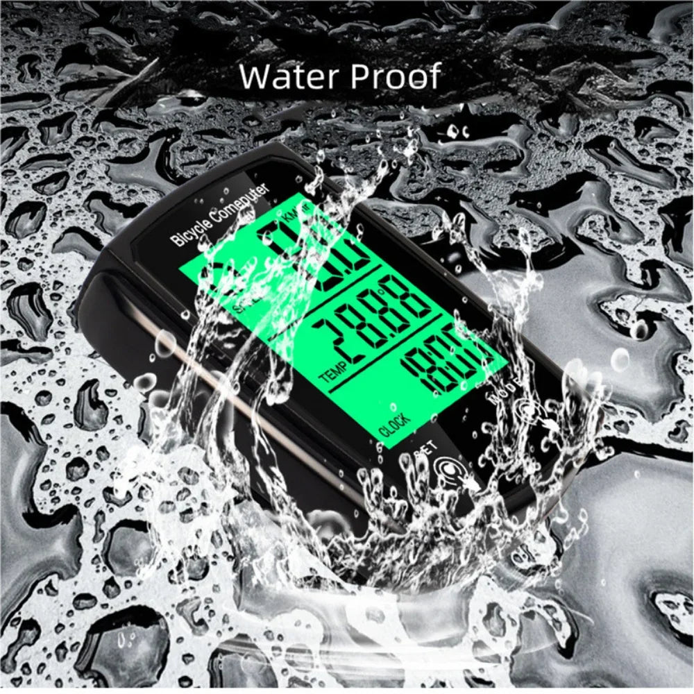 Bicycle Computer Wired Speedometer Bike USB Luminous LCD Rechargeable Odometer for Road Mountain Bike Cycling Speed Counter Qme
