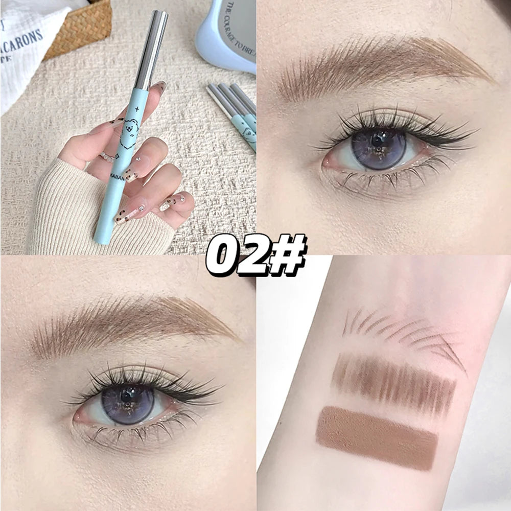 2-in-1 Dual-ended Eyebrow Pencil Tinting Mascara Waterproof Qme KL8029-02