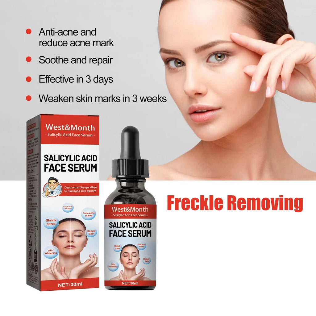 Salicylic Acid Face Serum Firming Lifting Shrinks Pores Niacinamide Brighten Skin Tone Fade Acne Scars Moisturizing Skin Care Qme