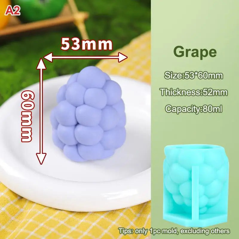 Easy Release Cake Chocolate Jelly Soap Mold DIY Food-safe Fruits Ice Qme A2