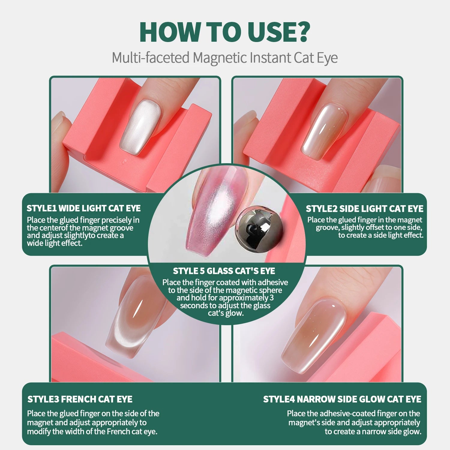 Nailpop Upgrade Cat Eye Magnet French Hollow Nail Art Easy Beginners Qme