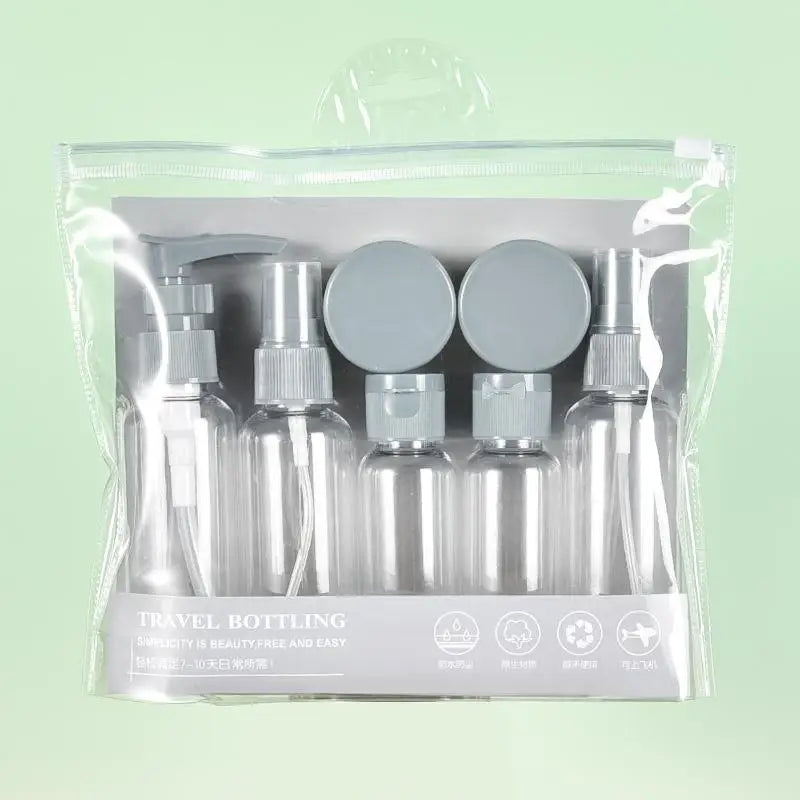 Multipurpose Leak Proof Refillable Bottles Toiletries Travel Qme Gray