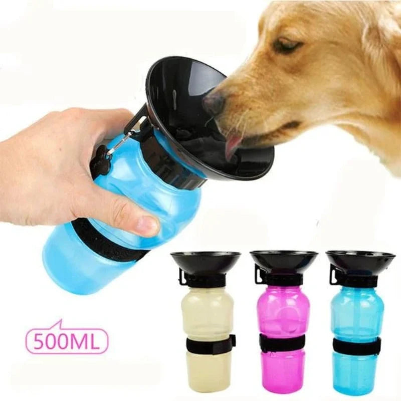 500ml Portable Pet Water Bottle For Dogs Cats Travel Drinking Cup Leakproof Outdoor Water Feeder Bowl Pet Supplies Qme