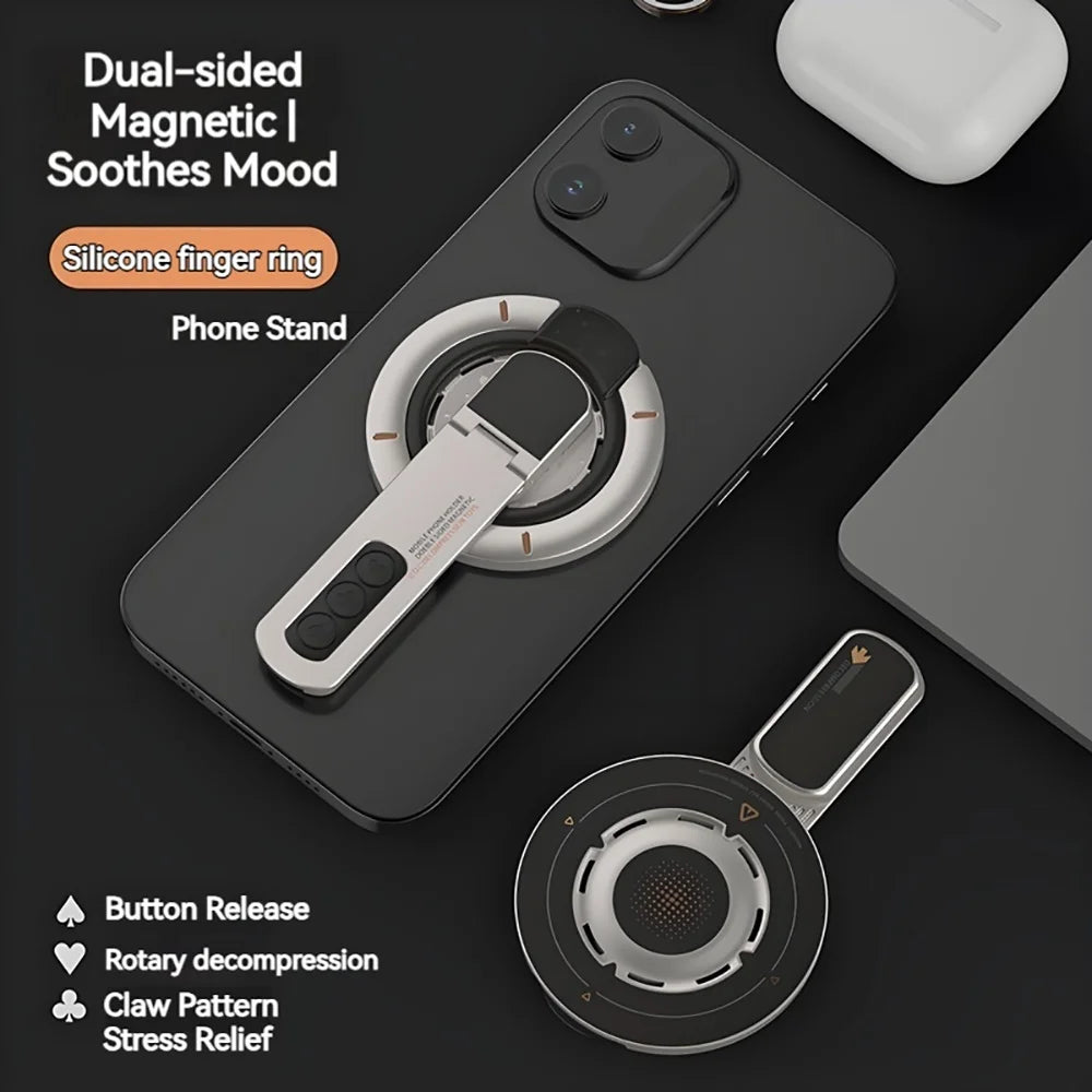 1Pc 360°Roration Stand For Mobile Phone Magnetic Ring Phone Grip Magnetic Suction Handphone Gym Universal Finger Ring Bracket Qme