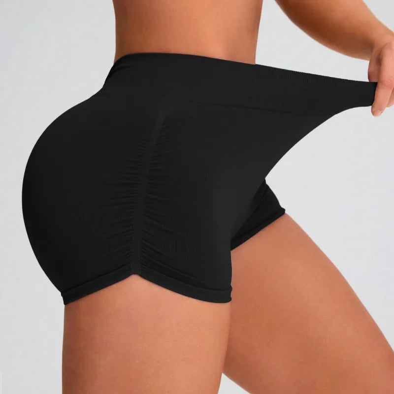 Three-quarter Mid-waist Hip-enhancing Seamless Knitted Yoga Peach Qme
