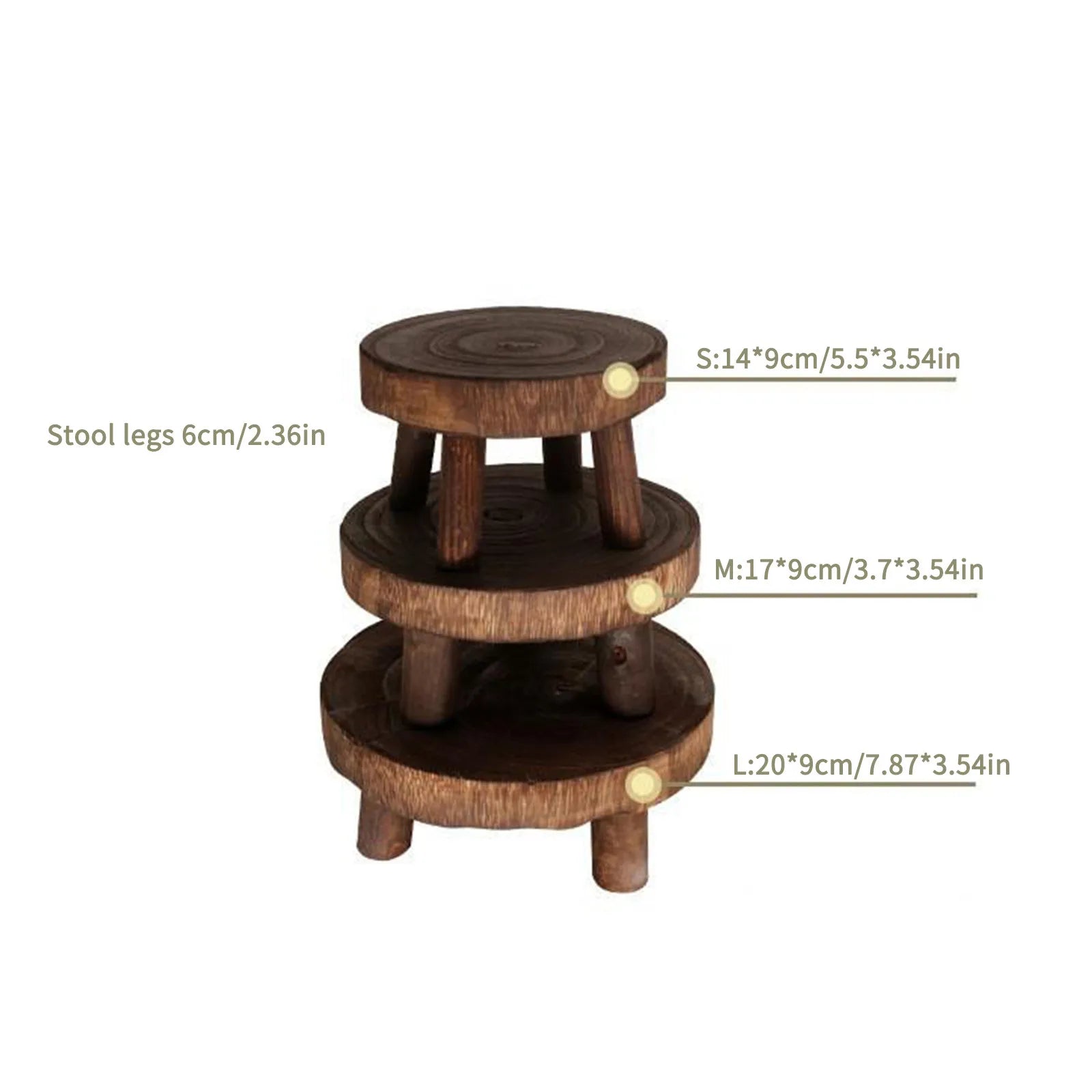 Mini Sculpture Handicraft Display Stand Vintage Wooden Flower Pot And Vase Display Base Multipropose Storage Rack Qme