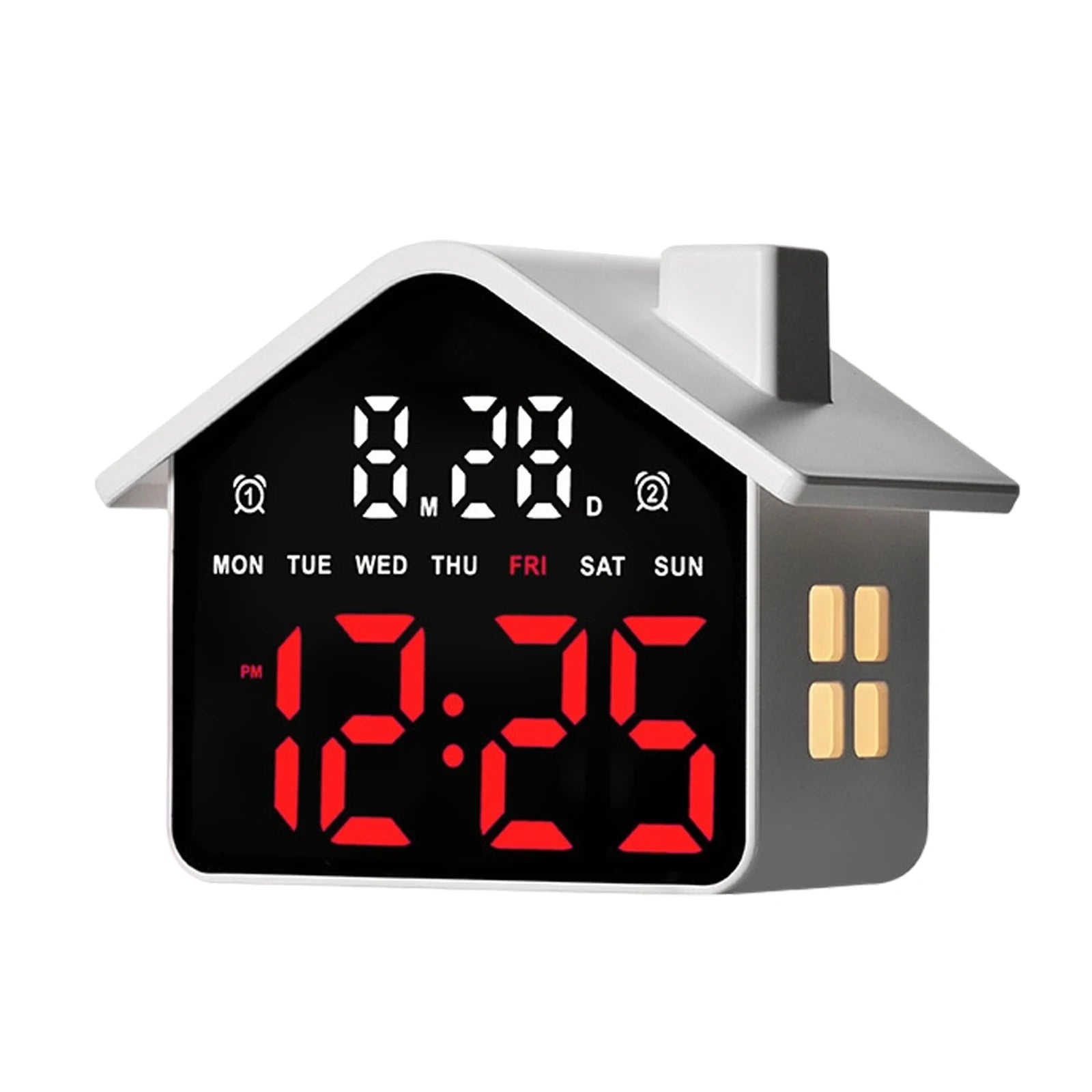 LED Electronic Table Clock USB Charging Multi-Functional House Clocks Creative Bedside Ornaments for Home Office Desk Decoration Qme style H