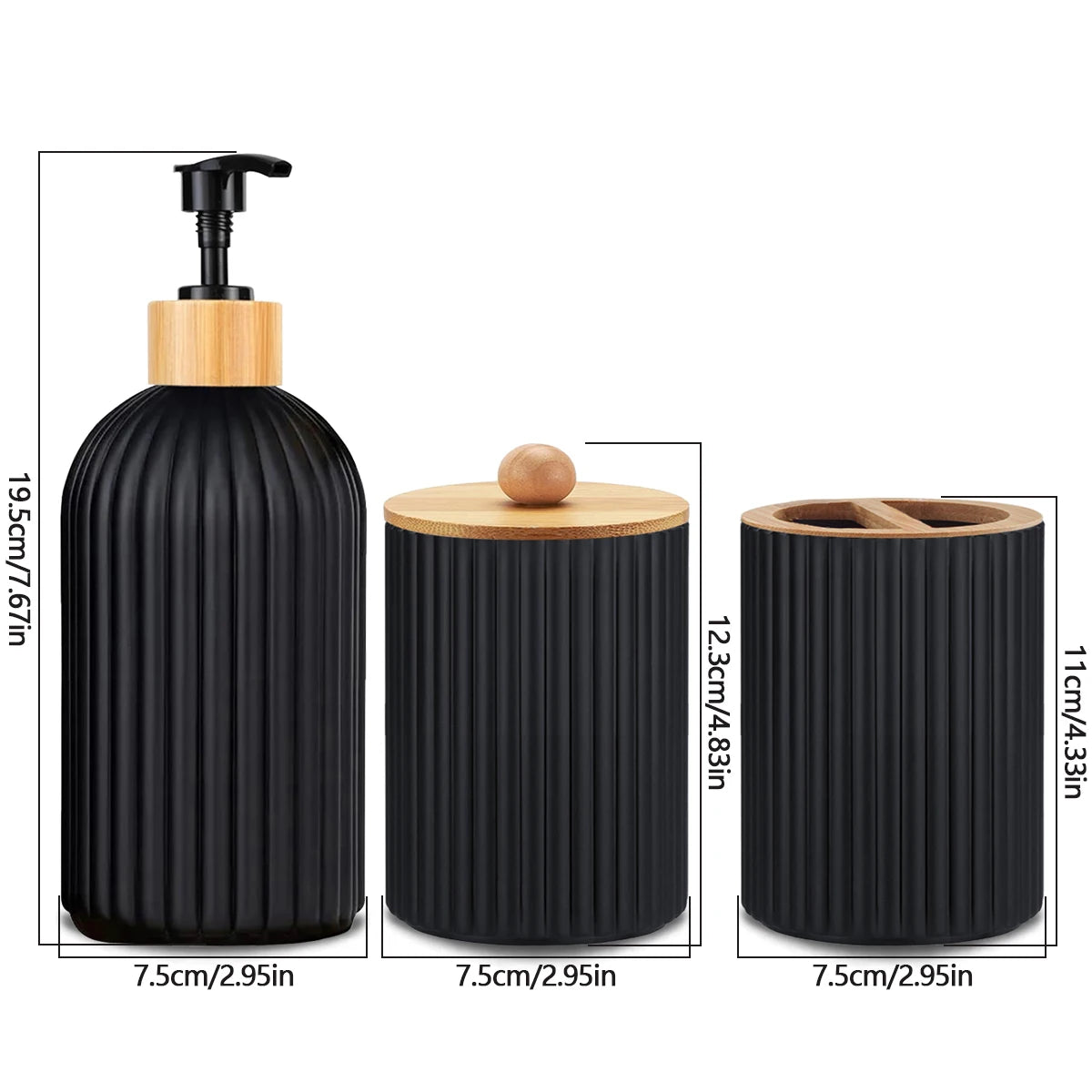Bathroom Countertop Container Hand Soap Dispenser Cotton Ball Storage Box Toothbrush Holder Home Decoration Organizer Qme