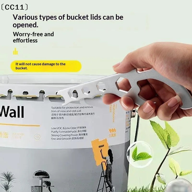 Multifunctional Metal Bucket Opener Labor Saving Design Hex Wrench Qme