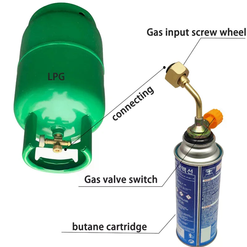 Gas Butane Cylinder Tank Charging Valve Refill Direct Connector Qme