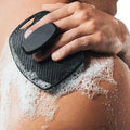 Soft Silicone Exfoliating Brush Rub Back Body Cleansing Scrubber Qme gray