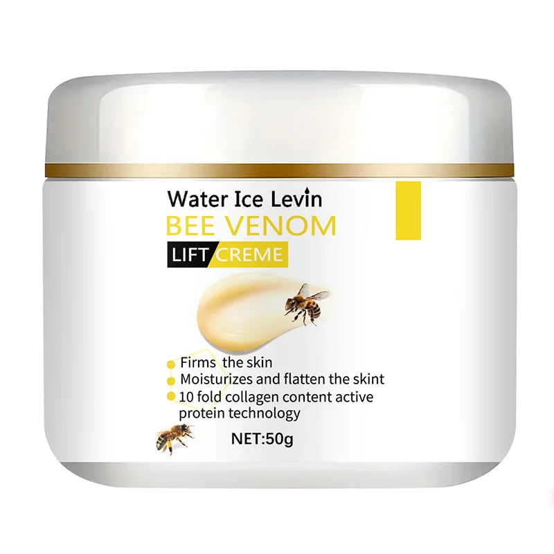 Bee Venom Instant Facial Lifting Cream Tightens and Lifts Sagging Skin, Smoothing the Skin | Alcohol-Free, Contains Hyaluronic Acid, Suitable for All Skin Types Qme 1 Piece 50g