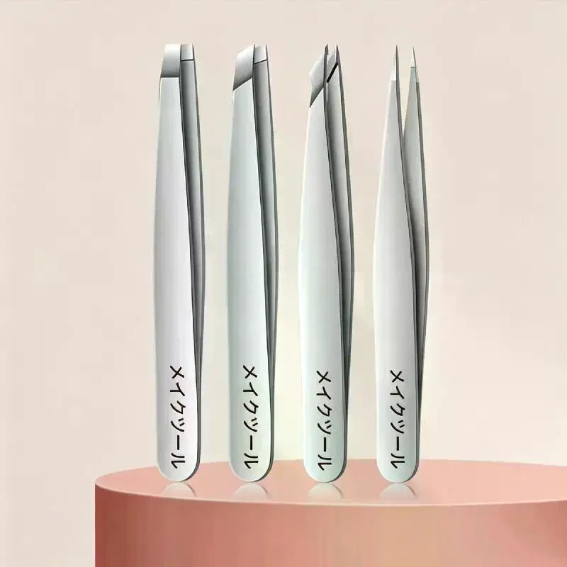 Precision Eyebrow Tweezers Stainless Steel Hair Removal Splinter Qme