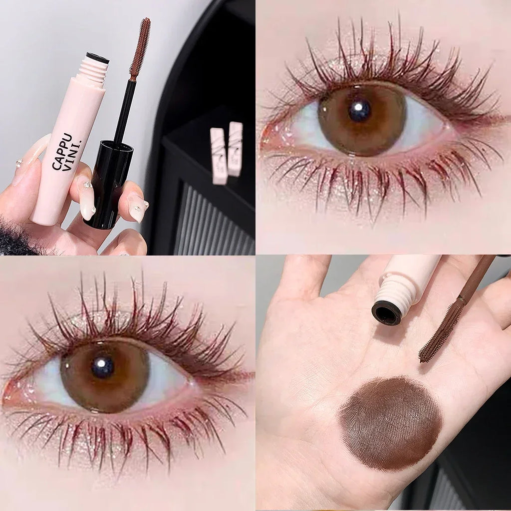 Mascara Makeup Curling Black Brown Eyelash Extension Waterproof Non-fading Dyeing Liquid Volume Mascara Long-wearing Cosmetic Qme