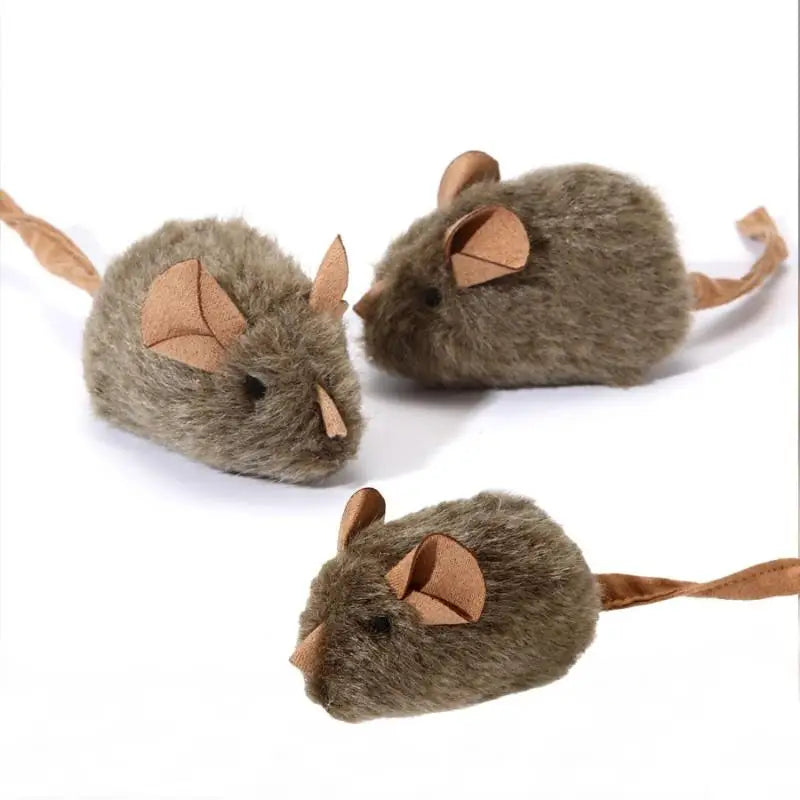 Plush Cat Toy Simulation Mouse Realistic Chirping Feature Kitten Qme A3