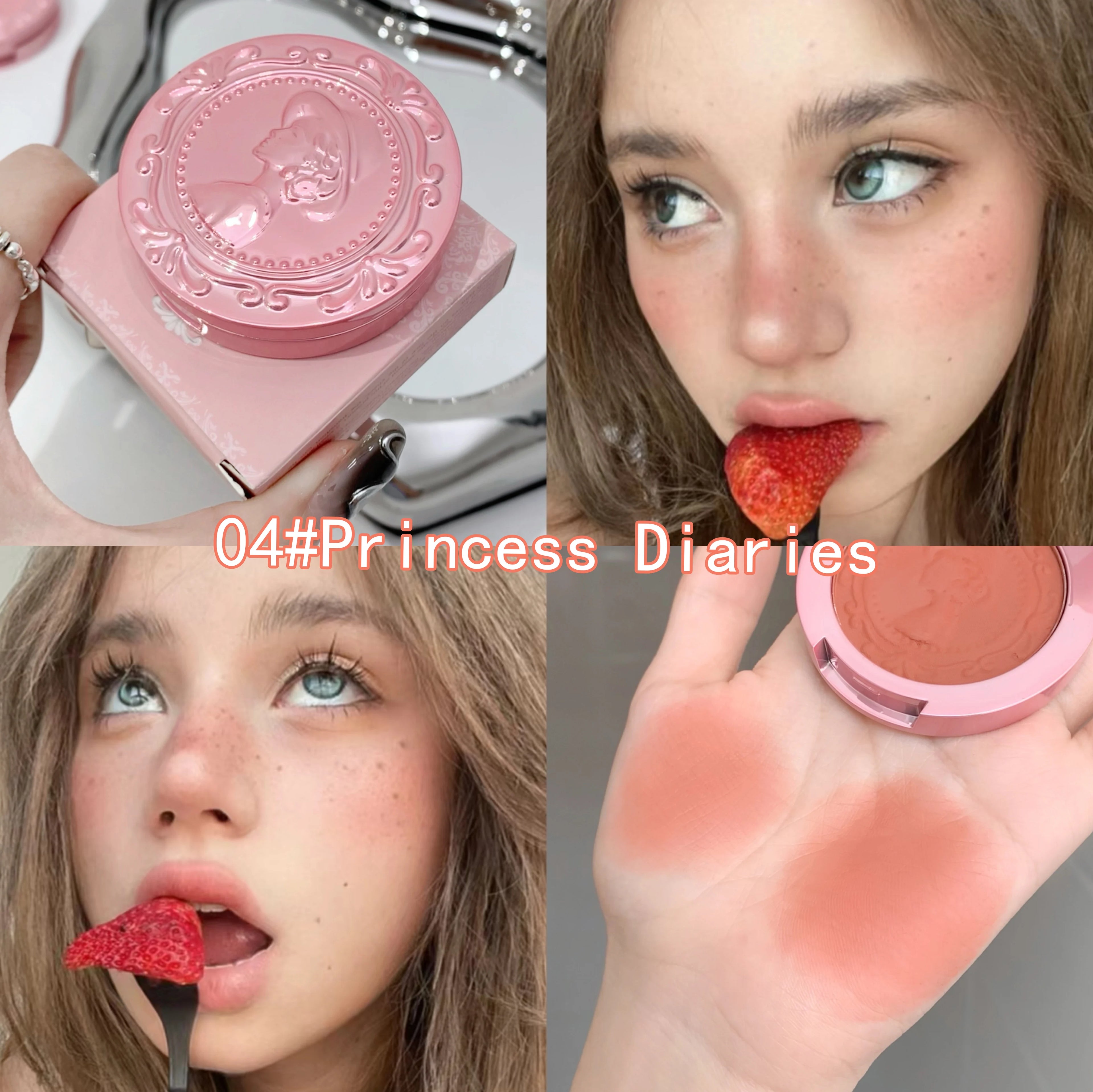 GEGE BEAR 3D Embossed Matte Blush Retro Silky Low Saturation Long Qme GX2011-4