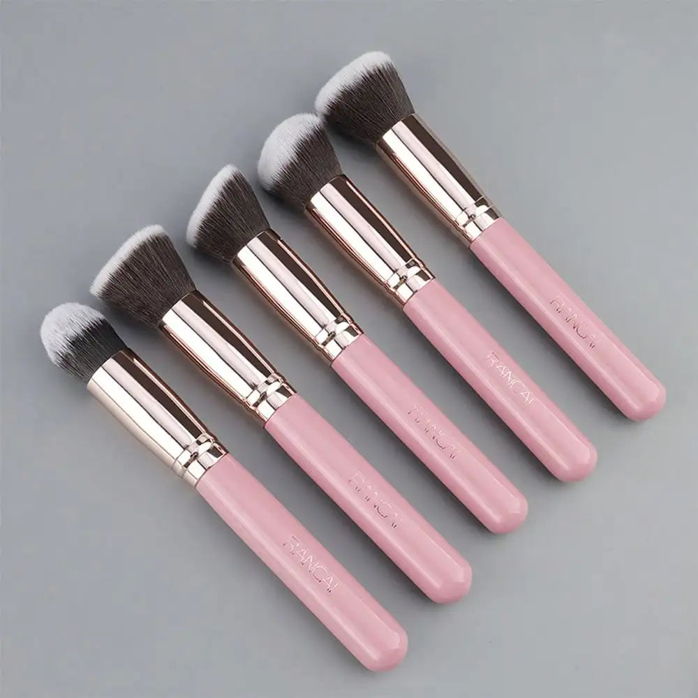Pink Gold Makeup Brush Soft Hair Powder Blush Foundation Brushes Qme