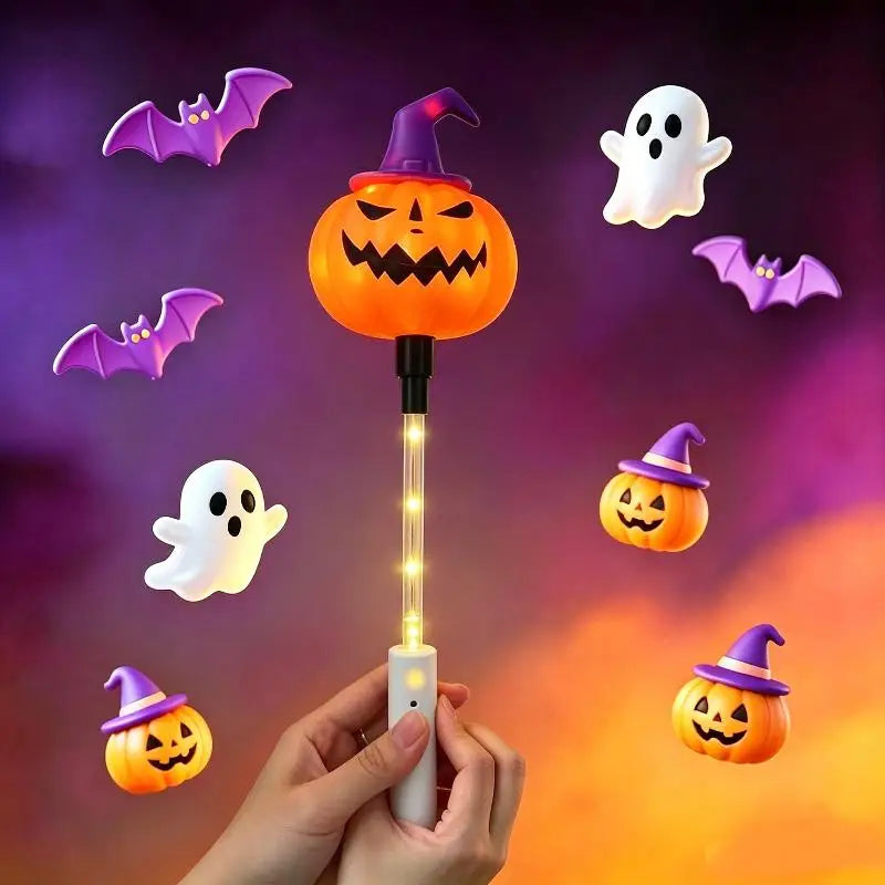Halloween LED Glow Wands With Cartoon Designs Flashing Lights For Kids Trick Or Treat Halloween Party Favors Qme A5