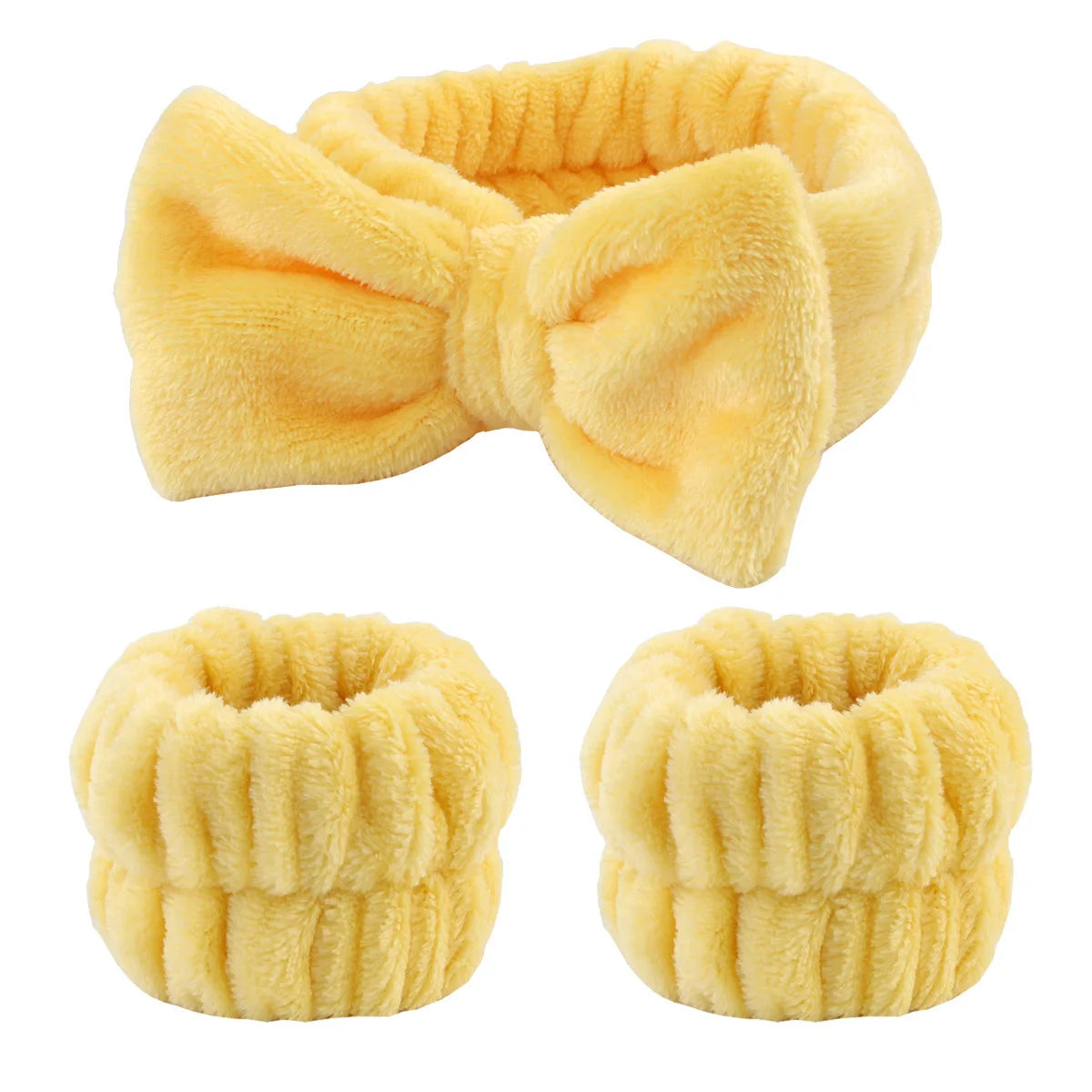 Wash Face Wristband Headband Skin Care Spa Water Absorption Qme Yellow China Mainland