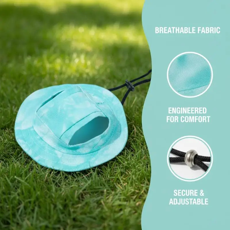 Pets Hat Ear Holes Adjustable Baseball Cap Medium Small Dogs Summer Qme