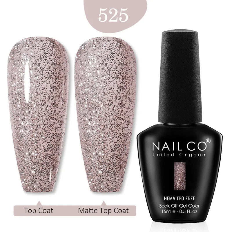 NAILCO Glitter Reflective Series Gel Nail Polish Nails Art Semi