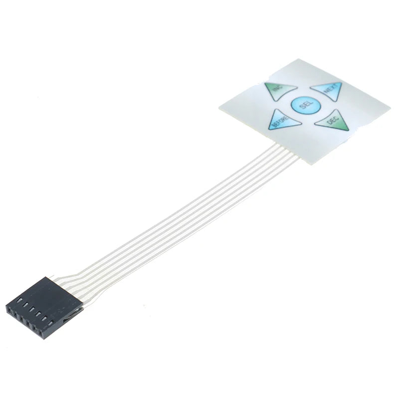 5 keys Matrix array 1x5 membrane switch keypad keyboard control panel 40*40mm. Qme