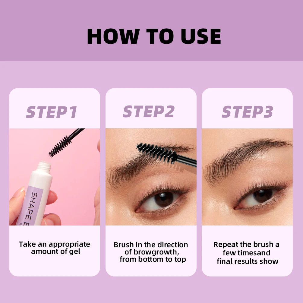 QIBEST Eyebrow Shaping Gel Quick-Drying Long-Lasting Eyebrow Styling Cream Colorless Pomade Soap Brow Sculpt Gel For Eyebrow Qme
