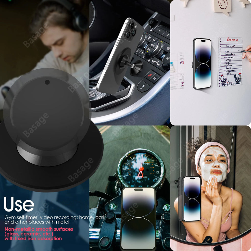 Gym Mate Magnetic Phone Mount &Double-sided Magnetic Suction Phone Holder for MagSafe Shoot Hands-Free Videos While Working Out Qme