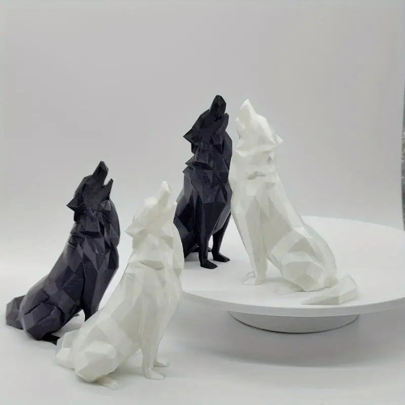 Office Decor Indoor Outdoor Use Modern Abstract Geometric Wolf Qme