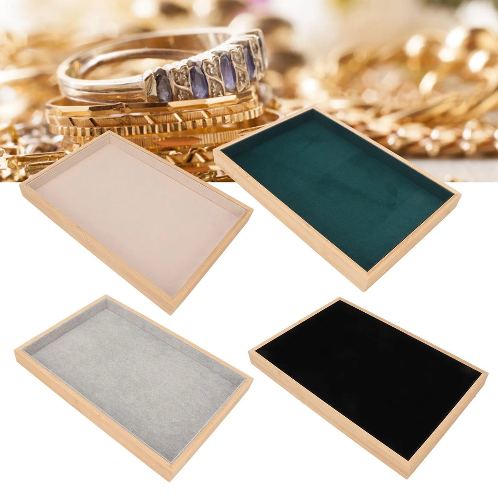 Jewelry Tray Elegant Multipurpose Wood Jewelry Drawer Organizer Lightweight Scratch Resistant Display Function for Jewerly Qme
