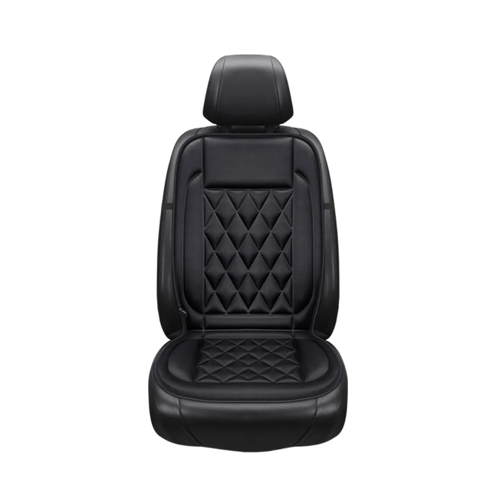 Heated Car Seat Cushion 12V Heating Electric Car Seat Cushion 2 Gear Adjustable Breathable Auto Interior Accessories Qme black