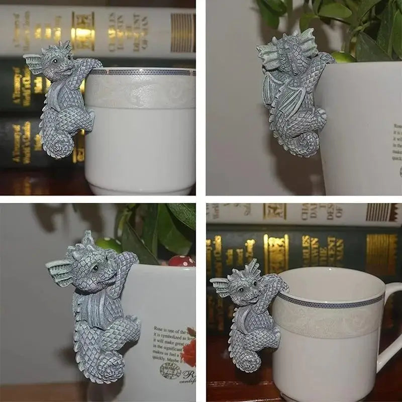 Cute Dragon Outdoor Statue Flower Pot Decoration Hanging Garden Qme