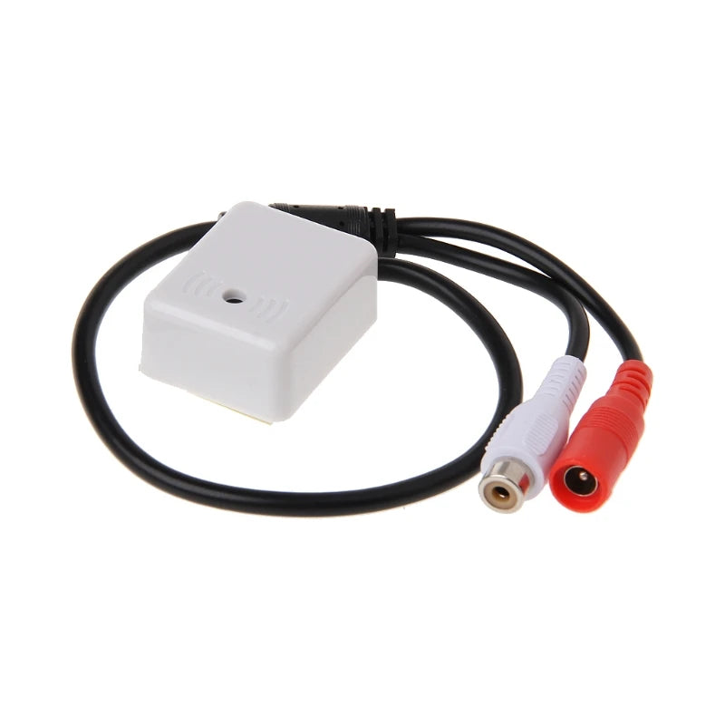 2PCS Microphone Audio Pickup Sound Monitoring Device For CCTV Camera Security System Qme
