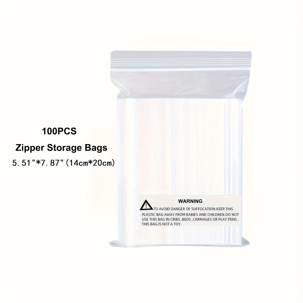 Transparent storage bag - A sealed small bag used for organizing small items, highly suitable for travel, handicraft making Qme