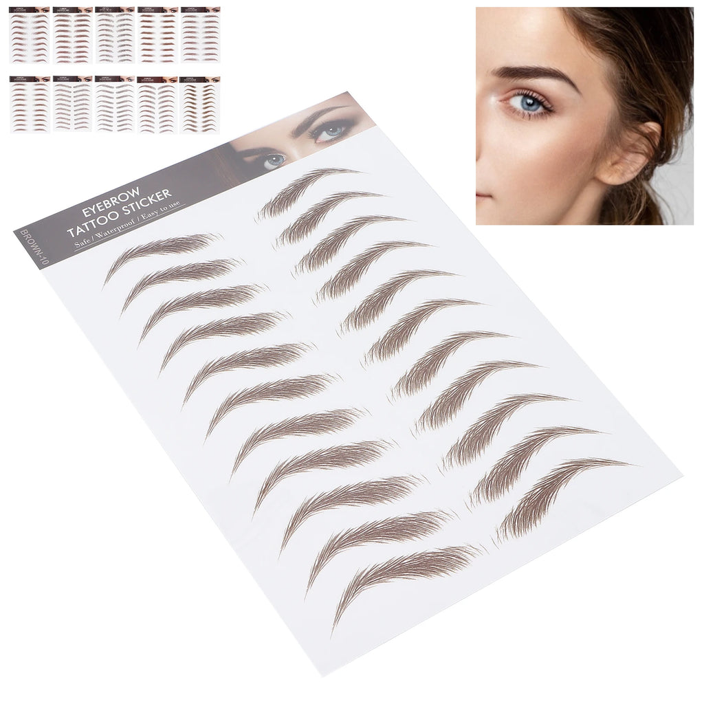 Professional Waterproof Eyebrow Tattoo Sticker Eyebrow Transfer Sticker for Women Lasting Eyebrow Tattoo Sticker Eyebrow Sticker Qme