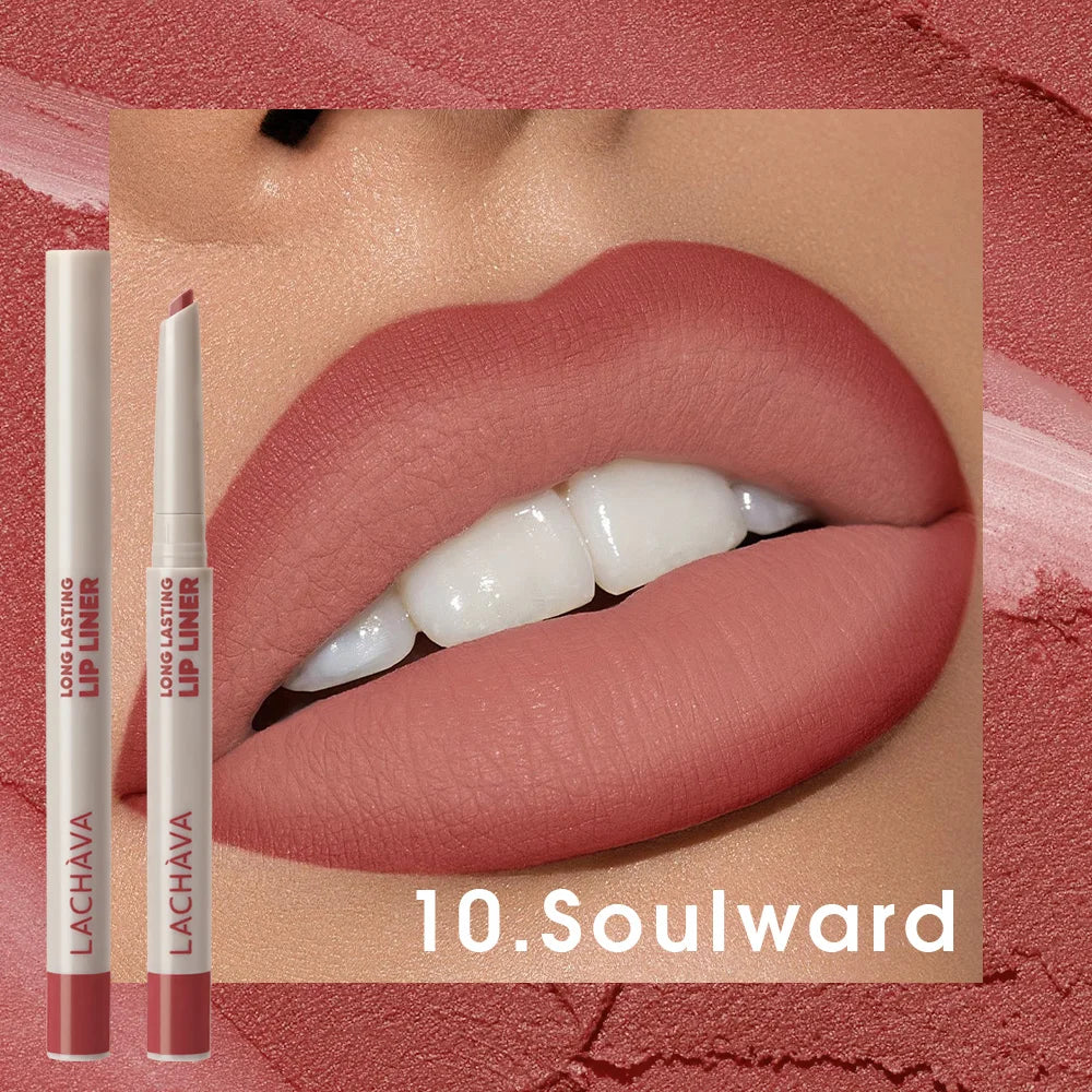 Matte Lip Liner Pen Long-lasting Water Sweat Resistant Twisted Design Qme 10