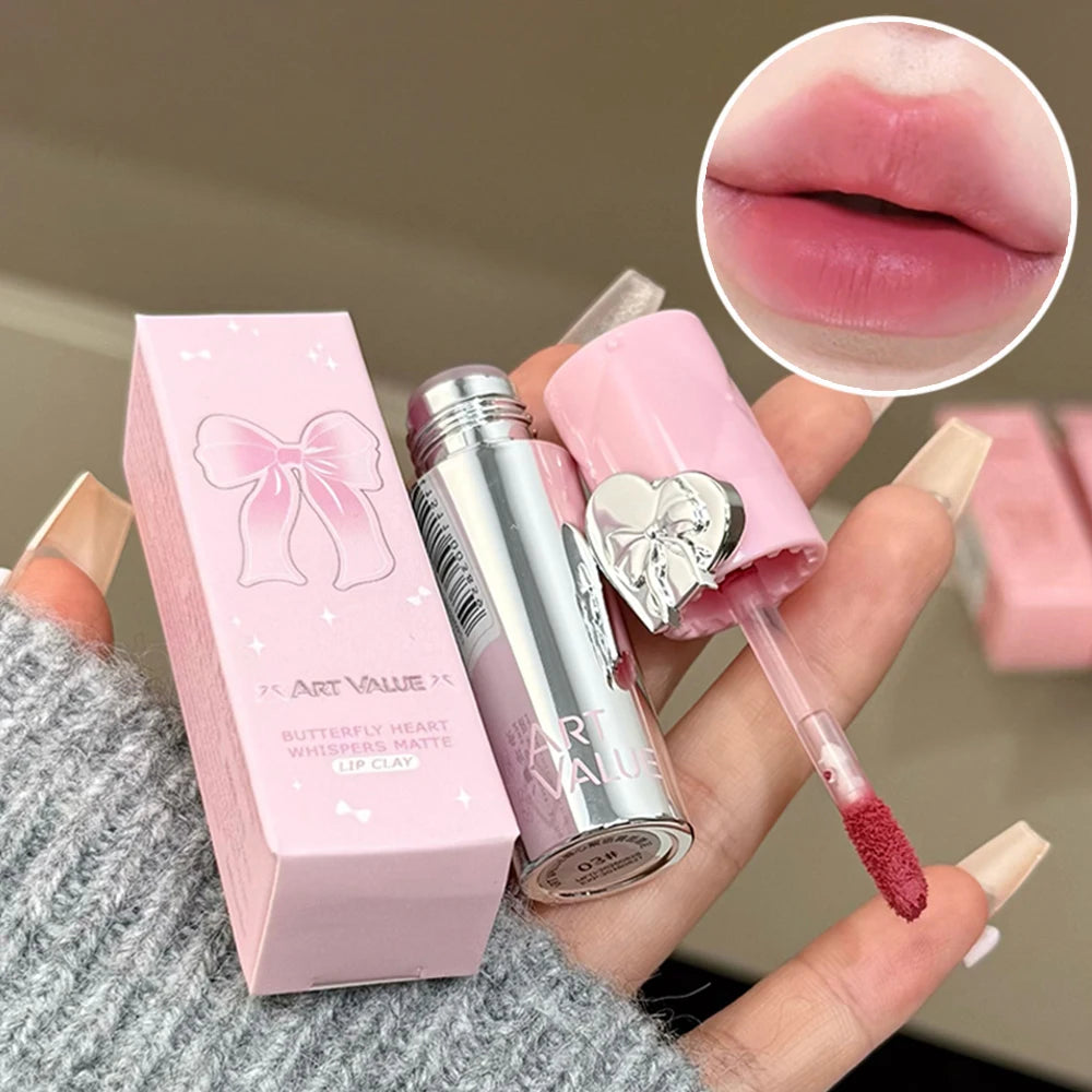Red Tone Lip Glaze Matte Velvet Lipstick ART VALUE Long-lasting Qme