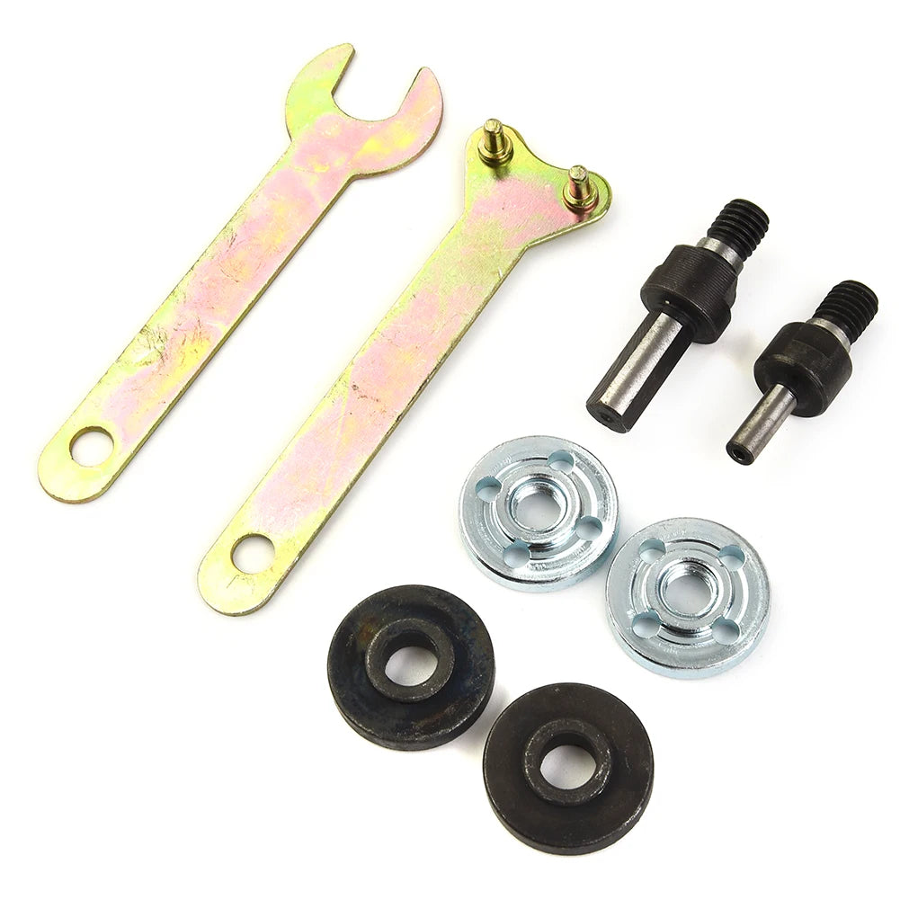 8pcs/set 6mm+10mm Electric Drill Conversion Angle Grinder Connecting Rod Spanner Connecting Rod Kit Adapter Hand Drill Part Qme