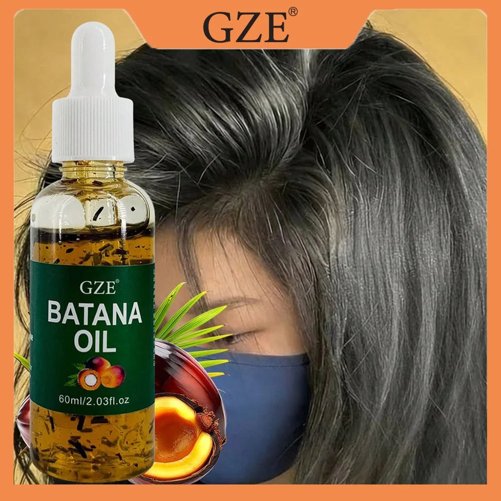 GZE Batana Oil for Stronger Hair - Eliminates Split Ends, Enhances Radiance & Nourishment for All Hair Types Qme