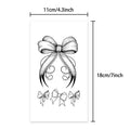 Bow tattoo sticker set: herbal juice sensual design for neck scar cover. Semi-permanent & realistic. Qme HC-205