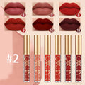6-Color Matte Liquid Lip Gloss Silky Refined Look That Adheres Qme Set 2 3ml