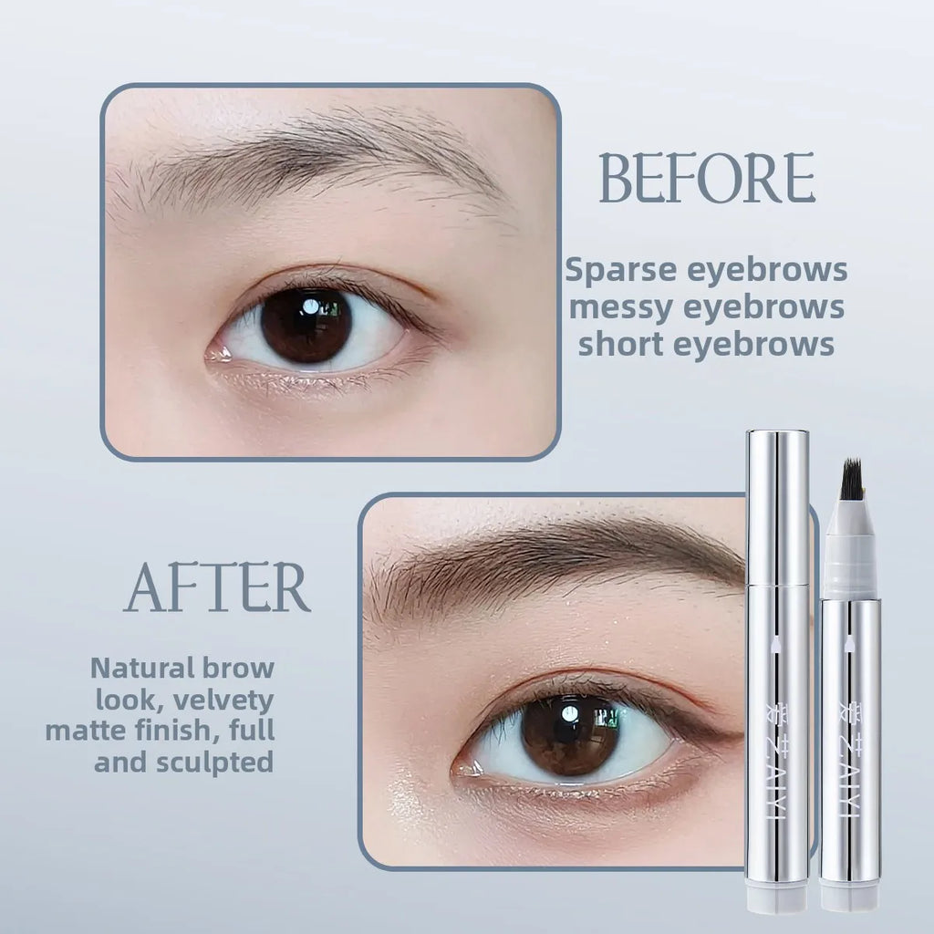 AIYI Multi-pronged Tattoo Brow Pen Waterproof Natural Long Lasting Qme